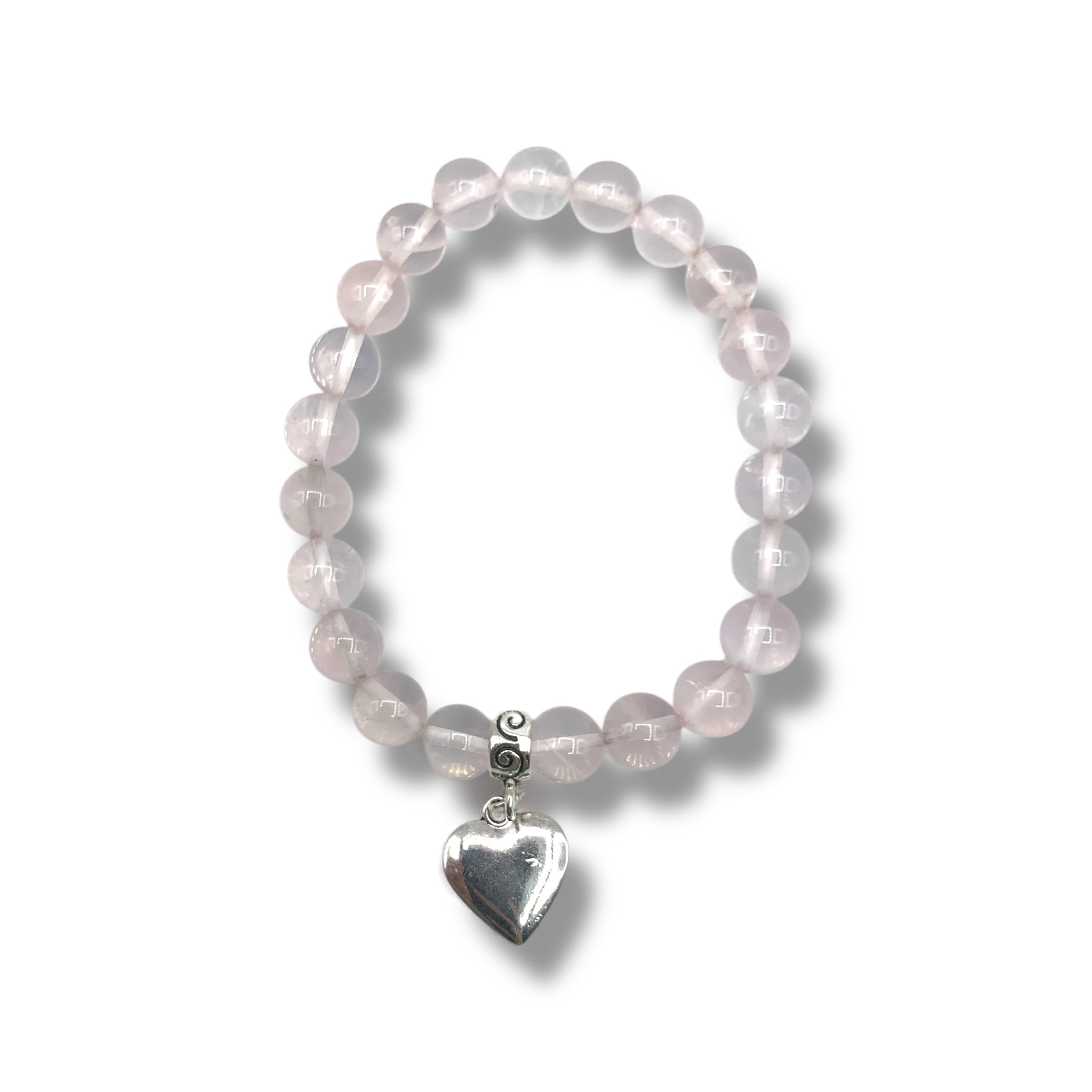 Bracelet - Mother's Day Rose Quartz 8mm with Charm